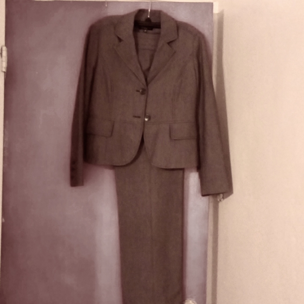 Gray Business Petite Suit